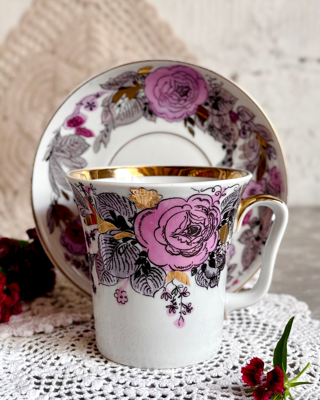 Kubki porcelana Łomonosow