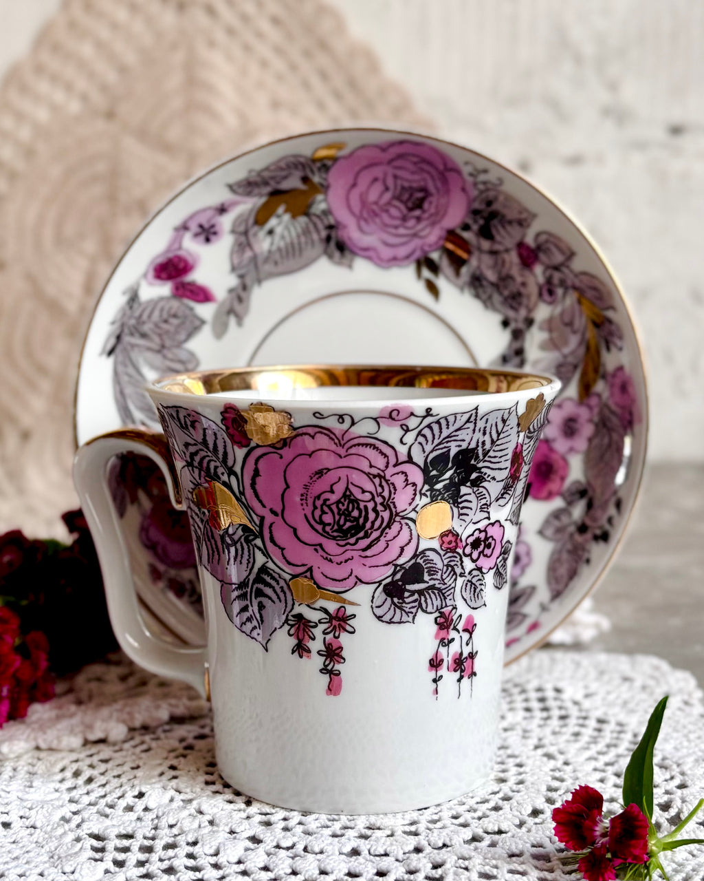 Kubki porcelana Łomonosow